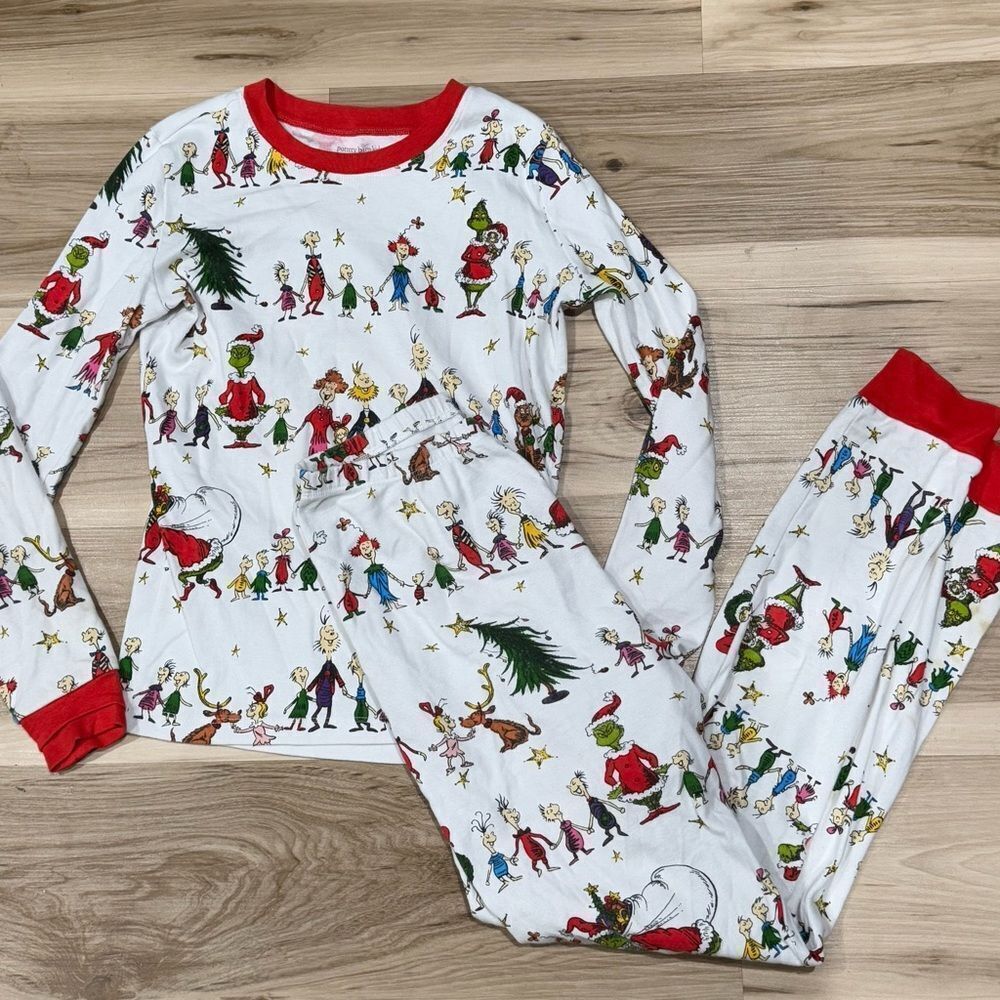 Pottery Barn Grinch Holiday Pajama Set Adult Medium